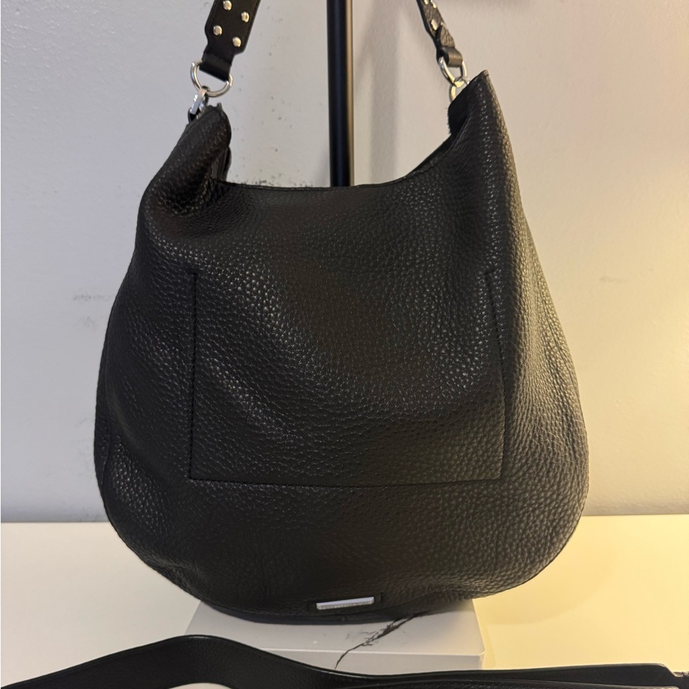 Rebecca Minkoff - Elegant Black Pebbled Leather Crossbody/Shoulder  Bag